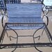 Se vinde set mobilier exterior fier forjat, masa cu blat sticla